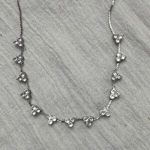 WHBM Elegant Silver Necklace with crystals.